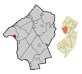 Hunterdon County New Jersey Incorporated and Unincorporated areas Milford Highlighted