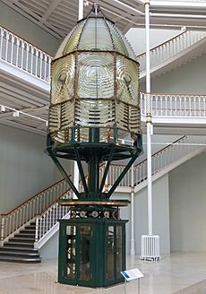 Inchkeith Lighthouse lens, National Museum of Scotland