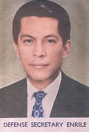 Juan Ponce Enrile as a Philippine defense secretary