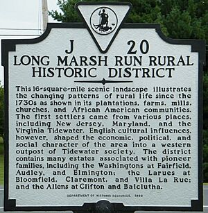 Long Marsh Run Sign 2010