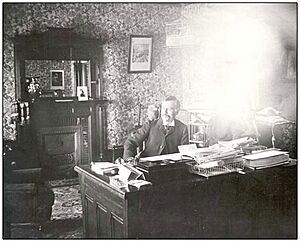 Lt-Gov Forget in his Office, Government House, 1898