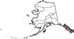 State map highlighting City and Borough of Sitka