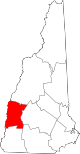 State map highlighting Sullivan County