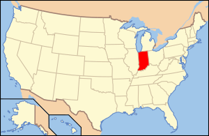 Map of USA IN
