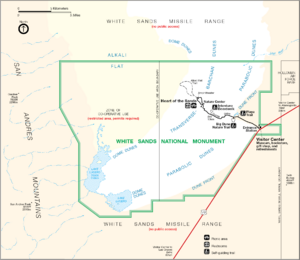 Map of White Sands National Monument