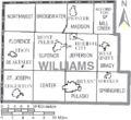 Map of Williams County Ohio With Municipal and Township Labels