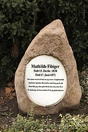 Mathilde Fibigers gravsten