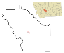 Location of White Sulphur Springs, Montana