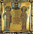 Michael VII and Maria in the Khakhuli triptych (cropped)