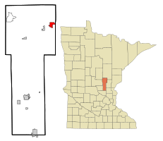 Location of Islewithin Mille Lacs County