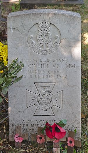 O'Neill (John) CWGC gravestone at Holy Trinity, Hoylake