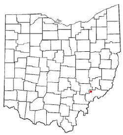Location of Beverly, Ohio