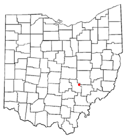 Location of Crooksville, Ohio