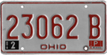 Ohio license plate, 1976–1979 series with February 1980 sticker.png
