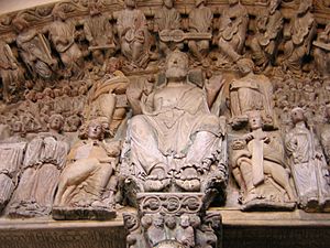 Pantocrator del pórtico de la Gloria en Santiago de Compostela