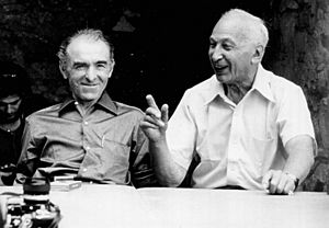 Photographers Robert Doisneau (left) and André Kertész in 1975 b