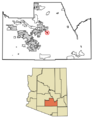 Pinal County Arizona Incorporated and Unincorporated areas Cactus Forest Highlighted 0408990