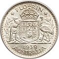 Reverse of King George VI Australian Florin
