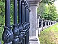 Rideau Hall wrought iron fence and posts along Princess Avenue
