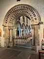 Romanesque portal in Newport Cathedral