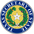 Seal of Texas Secretary of State