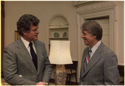 Senator Edward Kennedy meets with Jimmy Carter - NARA - 177025