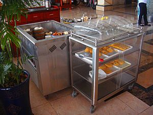 Serving carts in Hainan hotel restaurant - 01
