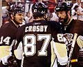 Sidney Crosby with Bill Guerin and Chris Kunitz 2009-06-06