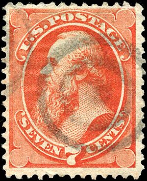 Stamp US 1873 7c Stanton