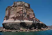 Stratified Island near La Paz, Baja California Sur, Mexico