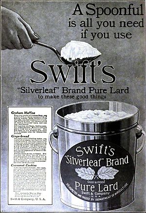 Swift's Silverleaf Brand Pure Lard, 1916
