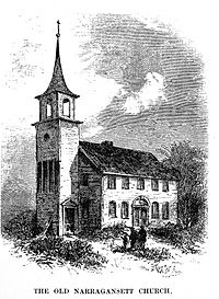 The Old Narragansett Church engraving 1885