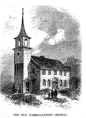 The Old Narragansett Church engraving 1885