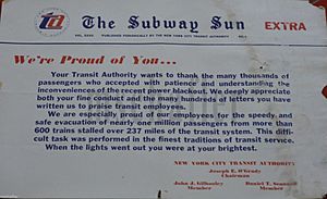 The Subway Sun Extra We're Proud of You..