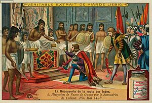 Vasco Da Gama welcomed by the Zamorin