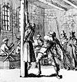 Whipping of an incarcerated delinquent, Germany 17th century