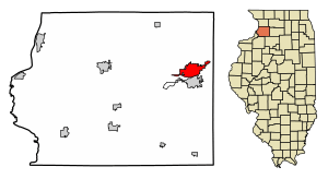 Location of Sterling in Whiteside County, Illinois.