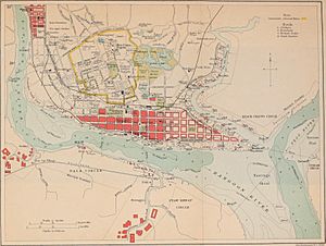 Yangon Rangoon and Environ map 1911