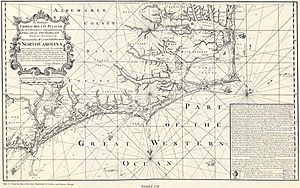 1738 map of North Carolina