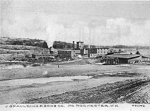 1906 Postcard Picture of J Spaulding & Sons Company Mill at North Rochester, NH