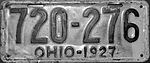 1927 Ohio license plate.JPG