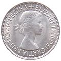 1953 half crown obverse