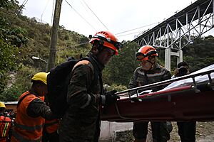 20250210 AI ACCIONES HUMANITARIAS DE PNC EJERCITO DE GUATEMALA Y CONRED PUENTE BELICE 0010