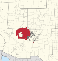 2430R Navajo Nation Reservation Locator Map