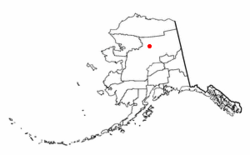 Location of Evansville, Alaska