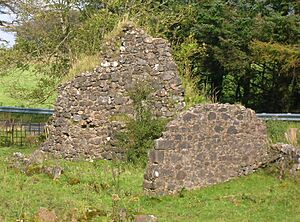 Achinbathie Tower ruins and Tower Farm ruins