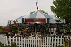 Allan Herschell carousel in 1920s, Trail Dust Town, Tucson, Arizona