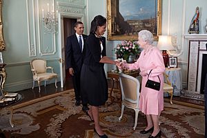 Barack Obama Michelle Obama Queen Elizabeth II Buckingham Palace London