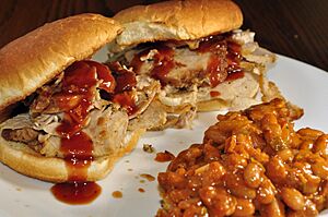 Barbecue pork sandwiches