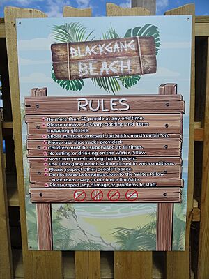 Blackgang Beach rules sign Blackgang Chine